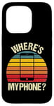 Coque pour iPhone 15 Pro Funny Vintage Retro Où est mon téléphone Smartphone Téléphone portable