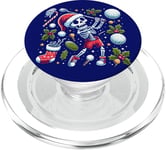 Golf Christmas Tee Christmas Themed Womens Golf Men Golfing PopSockets PopGrip pour MagSafe