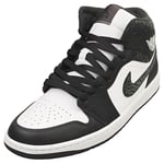 Nike Air Jordan 1 Mid Se Mens Fashion Trainers in Black White - 8 UK