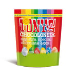 Tony's Chocolonely Easter Eggs Pouch - Mixed Chocolate Pouch - 8 Flavours - 1 x 230 Gram - Easter Gift - Fairtrade Chocolate - Mini Eggs - Family Chocolates