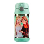 FUNTAINER Disney Frozen Bottle 355ml BPA Free Insulated Push Button Straw