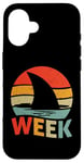 iPhone 16 2025 Week Retro Shark Fin Lover Sea Ocean Animal Summer Trip Case