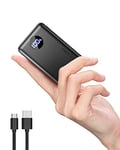 Coolreall Batterie Externe 20000mAh, Mini Power Bank USB C Charge Rapide, 22.5 W PD & QC4.0 LED Batterie Portable avec 3 Ports USB Sortie pour iPhone Samsung Xiaomi Huawei iPad etc