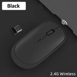 Souris de jeu sans fil,silencieuse et ergonomique,USB,2.4 Ghz,pour ordinateur Mac,tablette,Macbook Air,ordinateur portable,PC,maison et bureau - Type Black