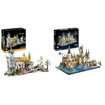 LEGO Icons The Lord of the Rings: Rivendell, Construct and Display Middle-earth Valley & 76419 Harry Potter Hogwarts Castle and Grounds Big Set for Adults