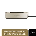 Mophie Desktop Juice pack Lightning Charging Dock for Smart Phones, Gold