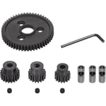 Tlily - Metal Steel 54T 0.8 32 Pitch 3956 Spur Gear et 15T 17T 19T Gear Sets pour Slash 4WD