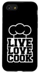 Coque pour iPhone SE (2020) / 7 / 8 Live Kitchen Love Cook Toque de chef 5 étoiles Cuisine