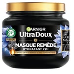 Garnier Ultra Doux - Masque Hydratant & Équilibrant au Charbon Magnétique & Fleur de Nigelle - Pour Cheveux Normaux à Gras - 340 ml
