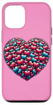 iPhone 12/12 Pro Cute Heart with Flowers and Hearts for Valentine's Day Case