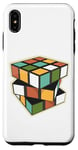 Coque pour iPhone XS Max Puzzle rétro en forme de cube - Couleurs vives et géométriques