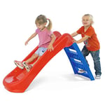 Sport1 Toboggan 3 marches Pliable Peu encombrant. Jardin pour Enfants 1-4 Ans Super Durable. en Plastique 130x47x72cm. Rouge/Bleu. Max 30kg