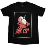 Friday The 13th Unisex Adult Jason Blood Mask T-Shirt - M