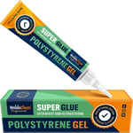 Gel de colle pour polystyrène expansé pour toutes les mousses rigides de modélisme 20g - avec une grande résistance en très peu de temps