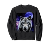 leader of the wolf's pack for men & women who love wolves, Sweatshirt