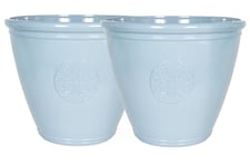 Plant Avenue Plastic Plant Pot, Blue, Medium