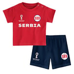 FIFA Unisex Baby Official World Cup 2022 Tee & Short Set, Toddlers, Serbia, Team Colours, Age 2, Red, Small