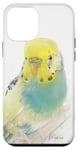 Coque pour iPhone 12 mini Superbe cadeau pour animal de compagnie turquoise jaune et vert