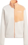 Adidas Women's Multi Full-Zip Fleece Jacket Putty Mauve/Amber Tint, S