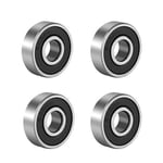 4PCS 608-2RS Ball Bearings Skateboard 608-RS Double Rubber Sealed Shielded Miniature Deep Groove 8mm x 22mm x7mm