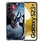 Cokitec Coque Renforcée en Verre Trempé pour Samsung Galaxy S23 Plus Manga Solo Leveling Sung Epee