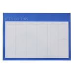 Weekly Planner Blue Design Letters