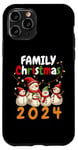 iPhone 11 Pro Family Christmas 2024 Snowmen Cute Festive Holiday Memories Case