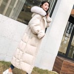 Doudoune Femme Long Manteau De Parka en Duvet De Canard Blanc Femme Hiver Nouveau Manteau De Veste en Duvet Chaud Femmes Grand Col De Fourrure À Capuche Manteau