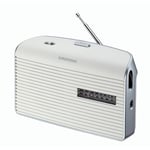 Grundig Music 7000X Dab+, pour Les déplacements ou la Maison, Radio Portable, FM, Grand écran, Facile à Utiliser, mémorisation des Stations, Radio-réveil, Snooze, Noir/Perle