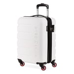 Swiss Gear 7366 Valise Rigide Extensible avec roulettes pivotantes, Blanc, 45,7 cm