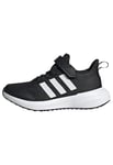 adidas Fortarun 2.0 Cloudfoam Elastic Lace Top Strap Shoes Sneaker, Core Black/Cloud White/Core Black, 2 UK Child