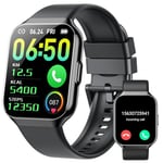 Smart Watch for Men Women Answer/Make Calls , 1.96" HD Touch Screen Smartwatch, Fitness Watch with Heart Rate/Sleep/SpO2 Monitor, IP68 Waterproof, 140+Sport Mode Activity Trackers for Android iOS