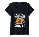 Womens I Was Told There Will Be Runzas Funny Ethnic German Food V-Neck T-Shirt