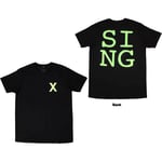 Ed Sheeran Unisex T-Shirt: Multiply Pocket - Sing (Back Print) (X-Large)