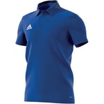 Adidas Men Condivo 18 Cotton Polo Shirt - Bold Blue/Dark Blue/White, 2X-Large