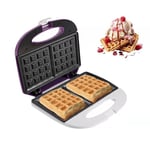 BEHOME Plaque de gaufre antiadhésive | Machine avec plaque avec LED d'allumage et arrêt | Waffle Maker 820W pour gaufres rapides et savoureuses