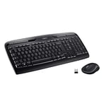 Logitech MK330 Wireless Keyboard and Mouse Combo for Windows, 2.4 GHz Wireless with USB-Receiver, Portable Mouse, Multimedia Keys, Long Battery Life, PC/Laptop, QWERTY UK Layout - Black