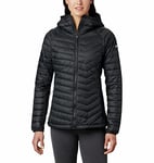 Columbia Women's Powder Pass Hooded Jacket Hooded Puffer Jacket, Black, Size M