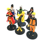 6Pcs Anime Naruto Ninja Manga Cartoon 7" Action Figure Model Toys Dolls Gift