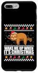 Coque pour iPhone 7 Plus/8 Plus RÉVEILLE-MOI QUAND C'EST NOËL ! Meme Sloth Santa Ugly