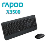 Rapoo 2.4 GHz Wireless Keyboard and Mouse Combo Set X3500 UK Layout