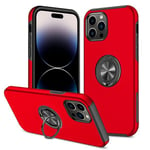 Red Magnetic Ring Kickstand -Kotelo, Joka On Yhteensopiva Iphone 14 Pro Max -Puhelimen Kanssa