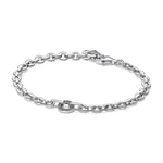 Pandora Signature Bracelet chaîne Pavé audacieux en argent sterling avec zircones cubiques transparentes, 16