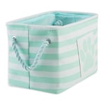 Bone Dry Pet Storage Collection Poubelle rectangulaire Motif pattes Bleu turquoise