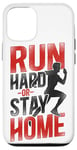 iPhone 12/12 Pro Running Runner Half Marathon Vintage Run Hard Or Stay Home Case