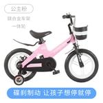 cuzona Children's bicycle bicycle bicycle 3-6-7-10 year old baby 12/14/16 inch male and female children stroller-14 inch_Magnesium alloy integrated wheel [Princess powder] to send a gift package