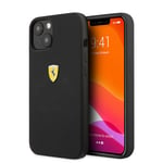 Ferrari Coque en silicone pour iPhone 13 Pro Noir On Track avec logo en métal - Neuf