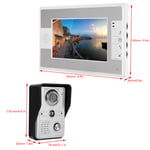 7In Wired Video Doorbell Intercom Tft Screen Night Remote Access Sy GFL