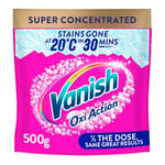 Vanish Gold Oxi Action Plus, Super Concentrated Laundry Booster & Stain Remover Powder for Colours 500 g, Back to School, Removes School Stains in Just 30 Minutes, Safe on School Uniforms