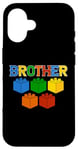 Coque pour iPhone 16 T-shirt humoristique Brother Master Builder Bricks Blocks